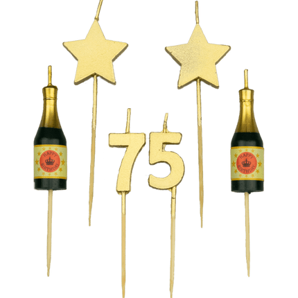 Świece 75 Years Champagne 17,5 cm