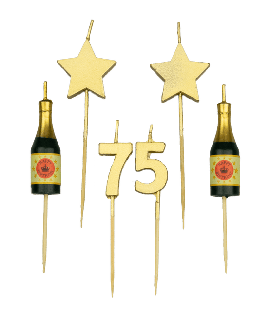 Świece 75 Years Champagne 17,5 cm