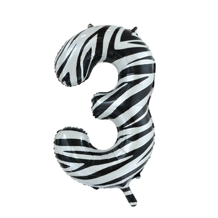 Balon foliowy Figurka 3 Zebra XL 86cm pusty