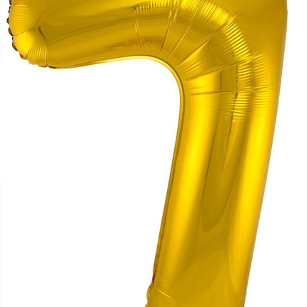 Balon foliowy Figurka 7 Gold Metallic XL 86 cm pusty