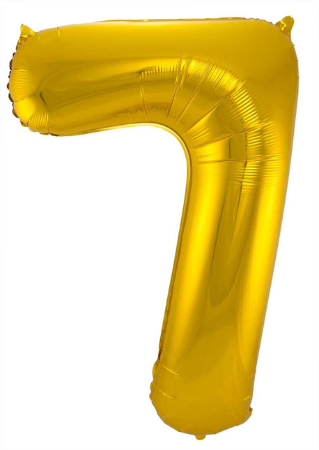 Balon foliowy Figurka 7 Gold Metallic XL 86cm pusty
