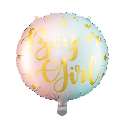 Balon helowy chłopiec lub dziewczynka pusty 35 cm