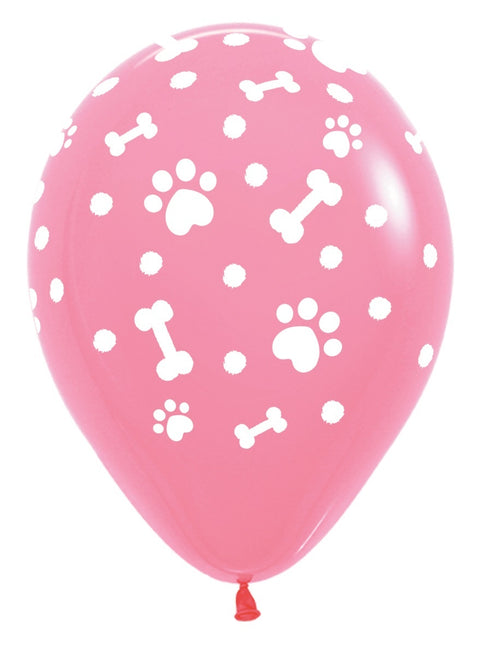 Balony Paw Prints Girl Mix 30cm 25szt