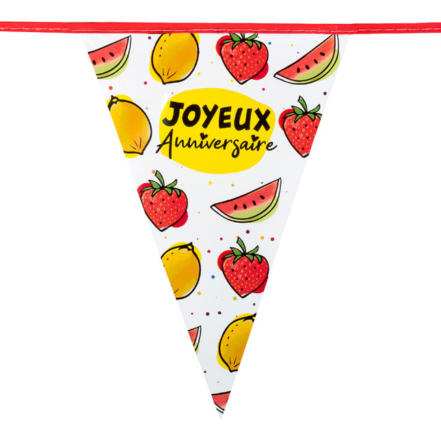 Girlandy Joyeux Anniversaire Fruit 6m