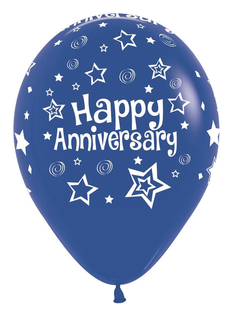 Balony Happy Anniversary Mix 30cm 25szt