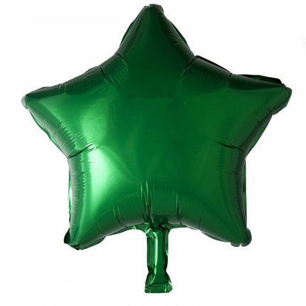 Balon helowy gwiazda zielony 46 cm pusty