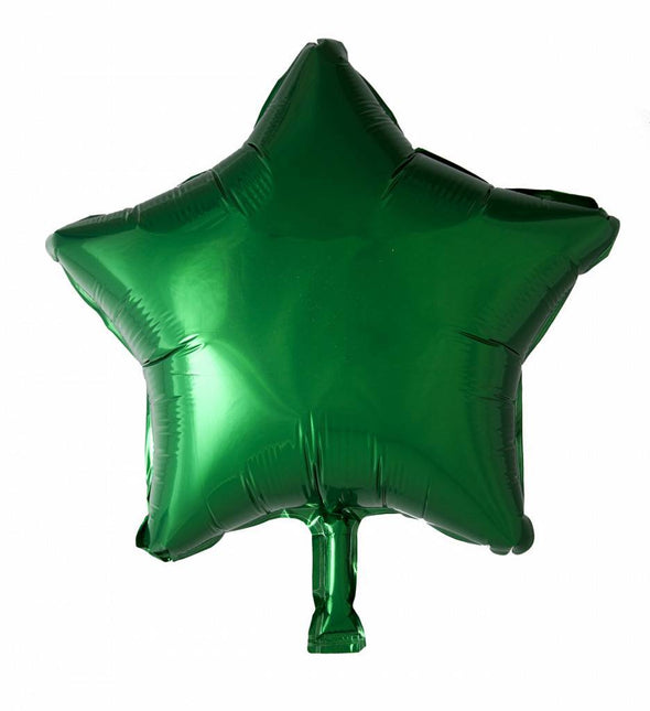 Balon helowy gwiazda zielony 46 cm pusty