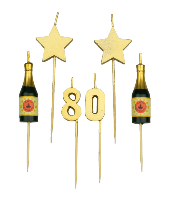 Świece 80 Years Champagne 17,5 cm