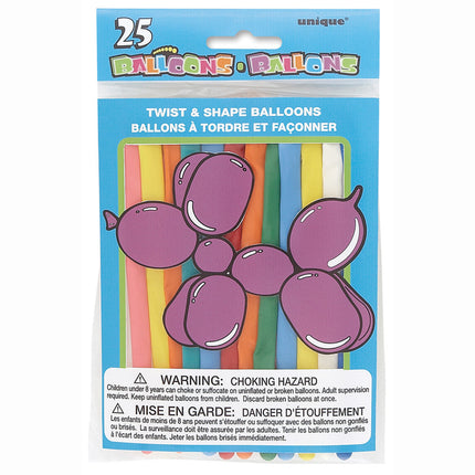 Balony do modelowania 28cm 25szt