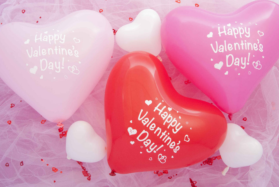 Balony Serce Happy Valentine Mix 30cm 50szt