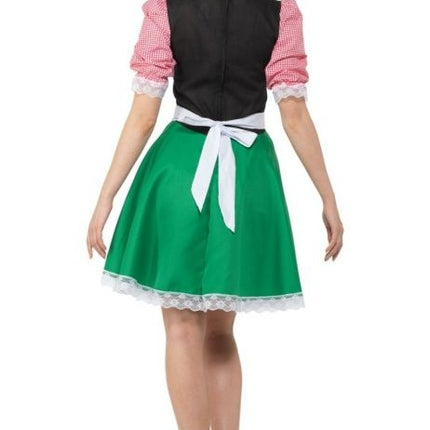 Dirndl Dress Oktoberfest Czerwony Zielony