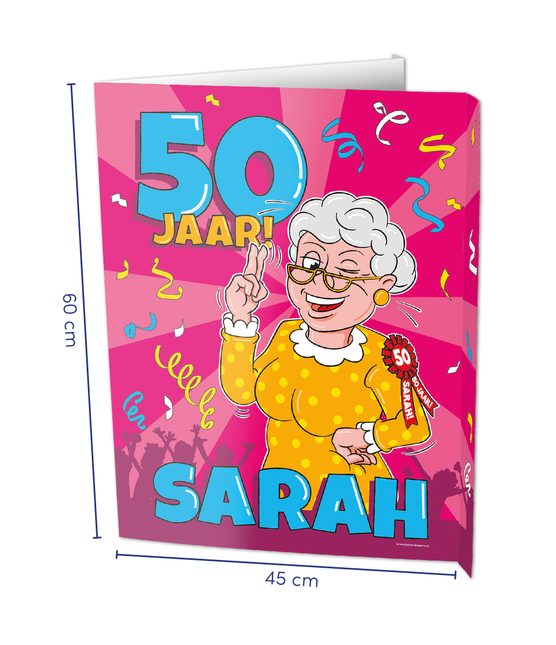 Znak okienny Sarah 50 lat 60 cm