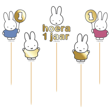 Miffy Cake Topper Set 15cm 5 elementów