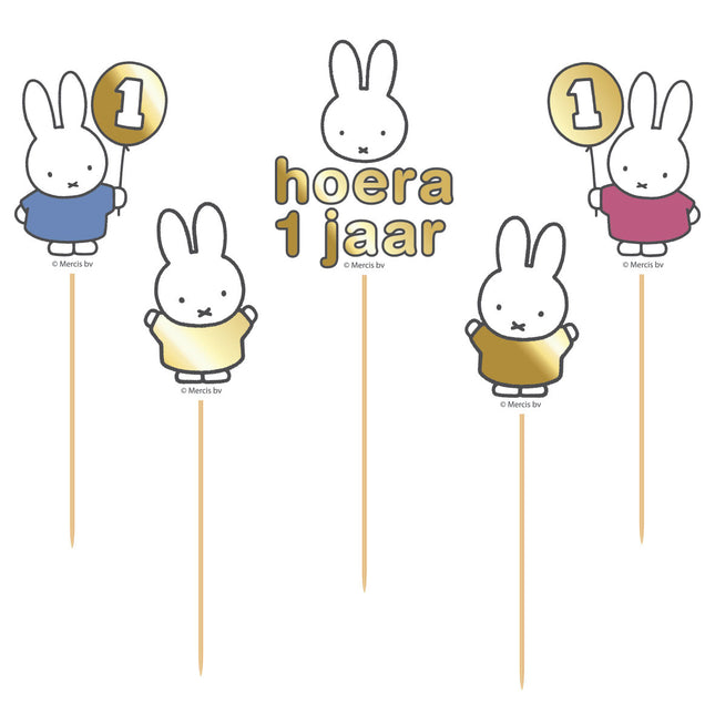 Miffy Cake Topper Set 15cm 5 sztuk