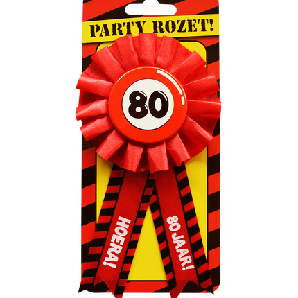 Rosette Hooray 80 Years Hooray