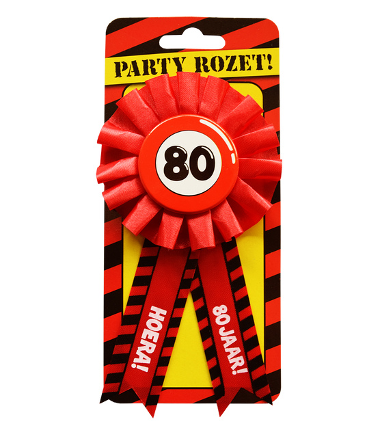 Rosette Hooray 80 Years Hooray