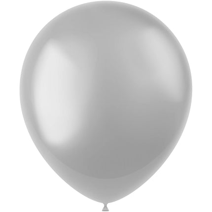 Srebrne balony Metallic Moondust Silver 33cm 50szt