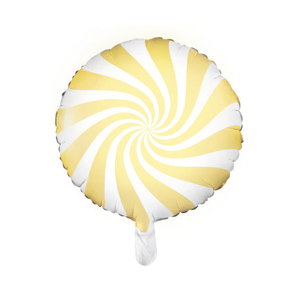 Balon helowy jasnożółty Swirl 45 cm pusty