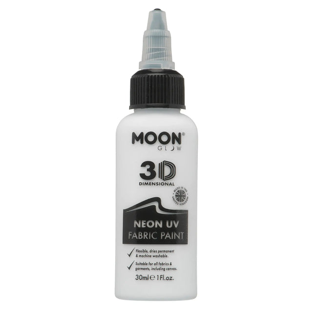 Farba do tkanin Moon Glow Neon UV White 30ml