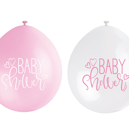 Balony urodzinowe Baby Shower Różowe 25cm 10szt