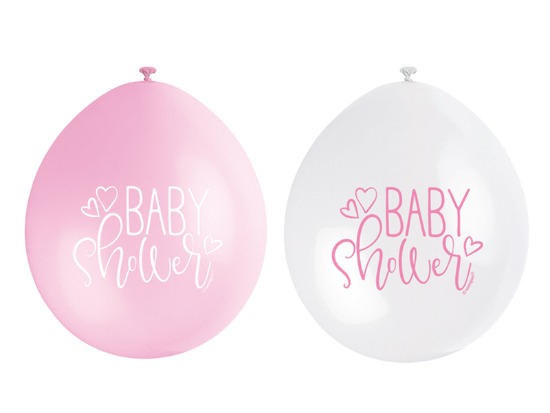 Balony urodzinowe Baby Shower Różowe 25cm 10szt