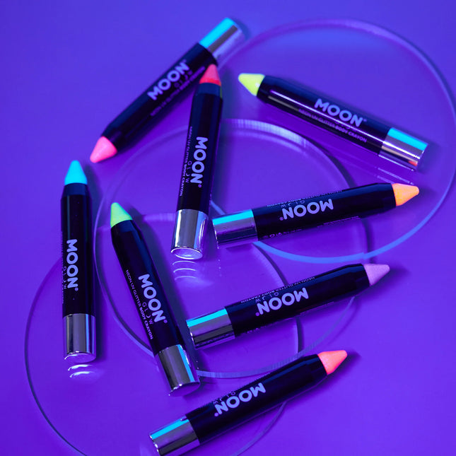 Moon Glow Neon UV Glitter Kredki do ciała żółte 3.2g