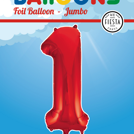 Balon foliowy Figurka 1 Czerwony XL 86 cm pusty