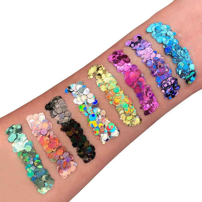 Moon Glitter Holographic Chunky Glitter Gel Gold 12 ml