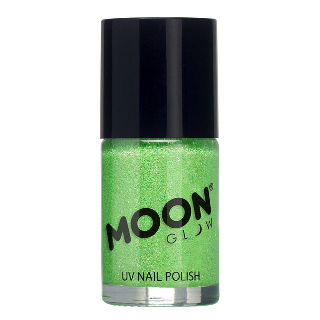 Lakier do paznokci Moon Glow Neon UV Glitter Green 14ml