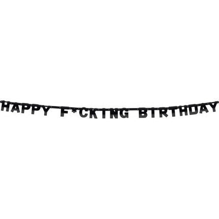 Zawieszka listowa Happy F*cking Birthday 2,5 m