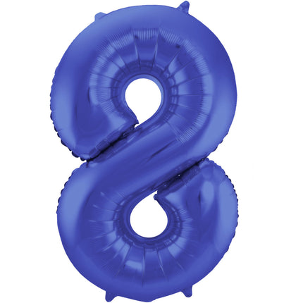 Balon foliowy Figura 8 Matt Blue XL 86 cm pusty