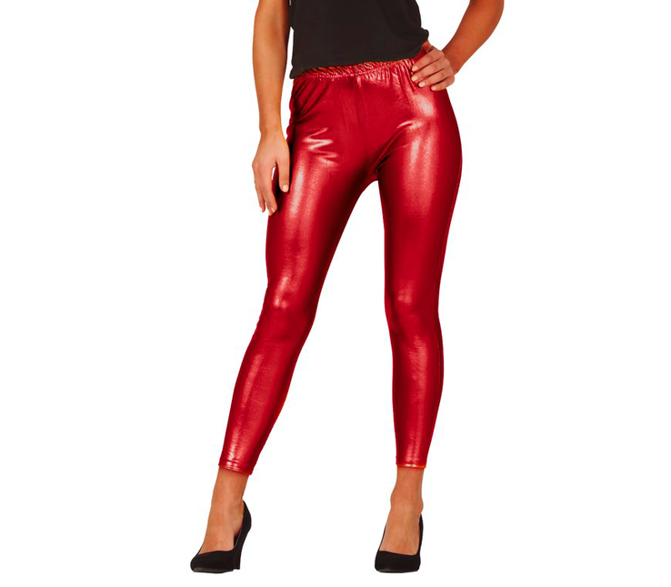 Czerwone legginsy Metallic 1m