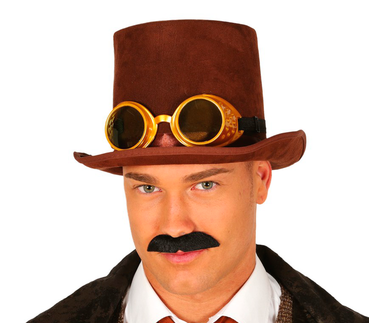 Steampunkowe okulary w kształcie kapelusza