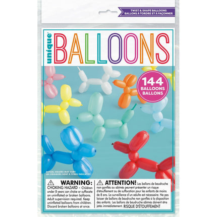 Balony do modelowania 32cm 144szt