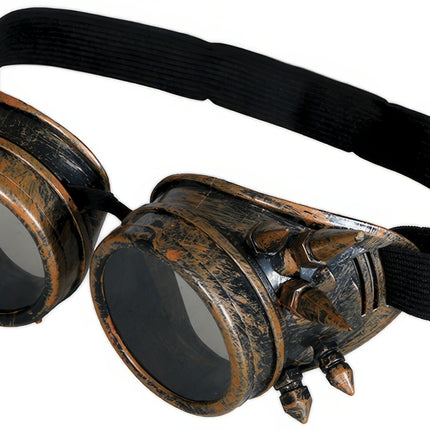 Brązowe okulary steampunkowe