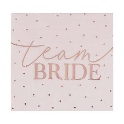 Serwetki Rose Gold Team Bride 16,5cm 16szt