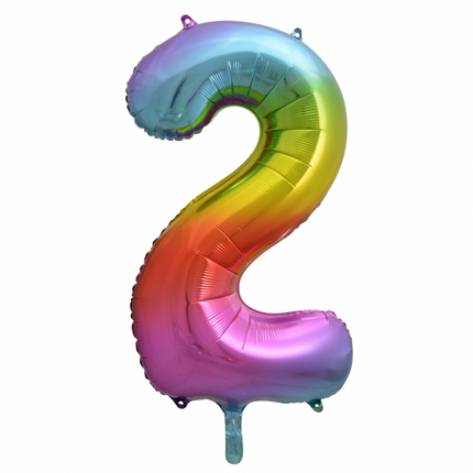 Balon foliowy Figurka 2 Rainbow XL 86cm pusty