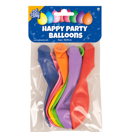 Balony kolorowe 30cm 8szt