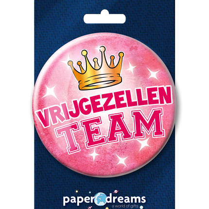 Button Bachelorette Team Woman 10.2cm