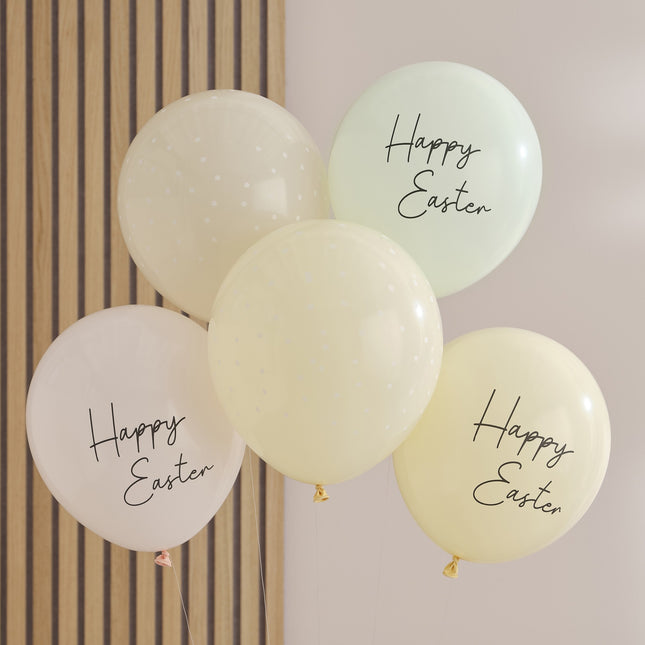 Balony wielkanocne Happy Easter 30cm 5szt