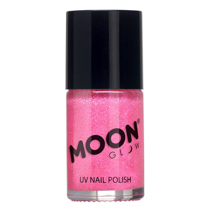 Lakier do paznokci Moon Glow Neon UV Glitter Hot Pink 14ml