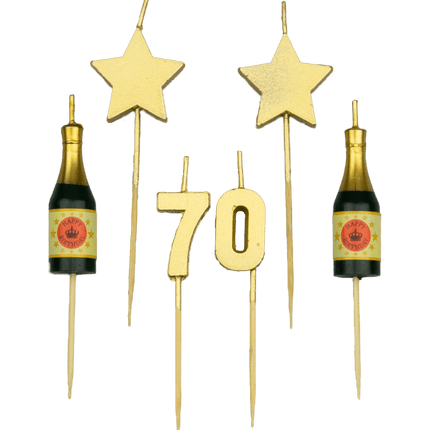 Świece 70 Years Champagne 17,5 cm