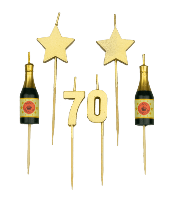 Świece 70 Years Champagne 17,5 cm