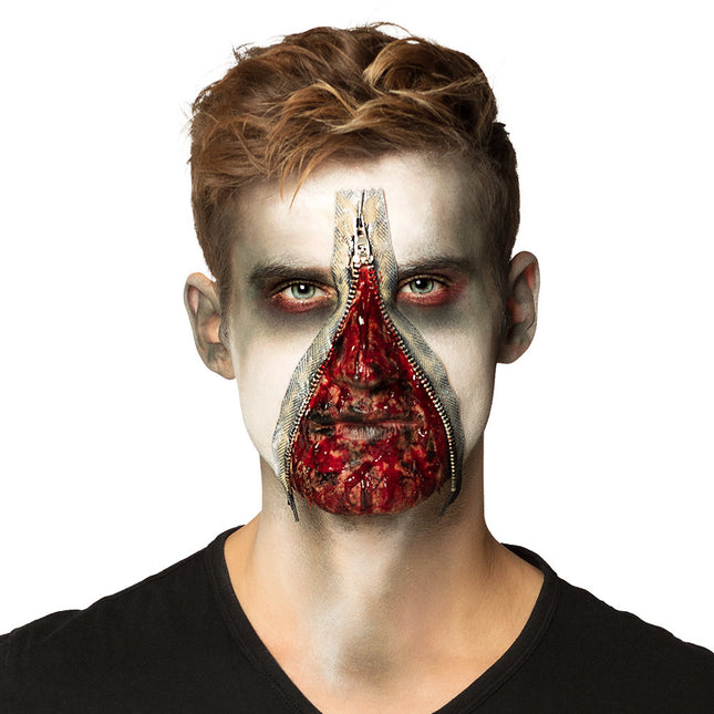 Halloweenowy zestaw do makijażu Zombie Zipper