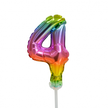 Balon foliowy Figurka 4 Rainbow 13cm pusty