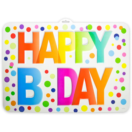 Tabliczka urodzinowa na drzwi Happy Birthday Dots 52cm