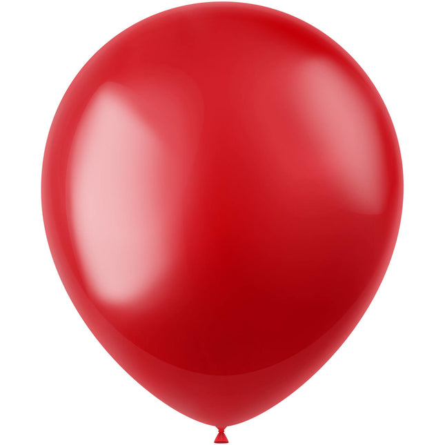 Balony czerwone metaliczne ognista czerwień 33cm 10szt