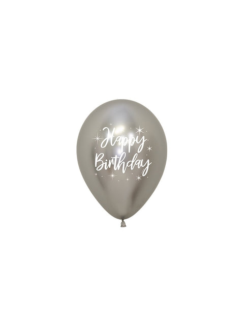 Balony Happy Birthday Radiant Reflex Mix 25szt