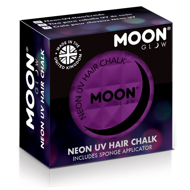 Moon Glow Neon UV kreda do włosów intensywny fiolet 3,5g