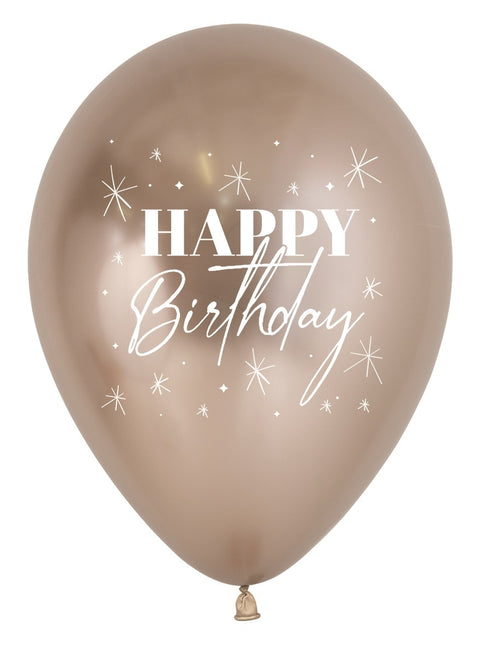 Balony Happy Birthday Twinkle Reflex Mix 30cm 25szt